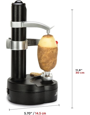 Starfrit Rotato Express Electric Peeler - 2 Spare Blades - Safe &amp; Easy to Use - Effortlessly Peels Vegetables and Fruit